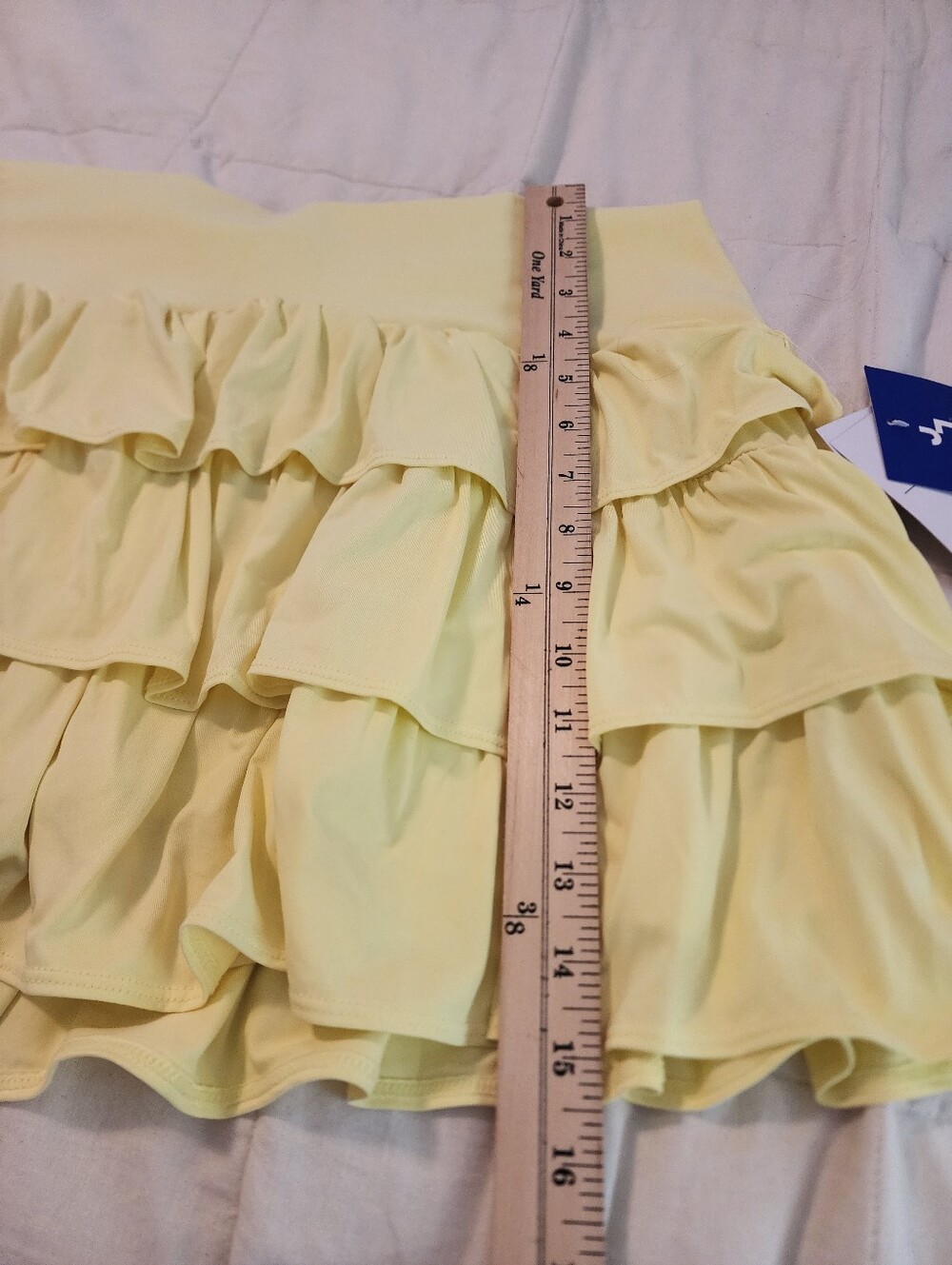 Joy Lab Tiered Ruffle Lined Skort in Light Yellow Stretchy XXL NWT Athleisure - Picture 9 of 9